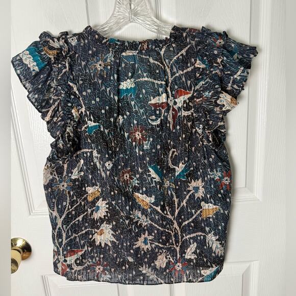 Ulla Johnson Fleur Cotton Top in Jet Floral Print 10 - Picture 4 of 8